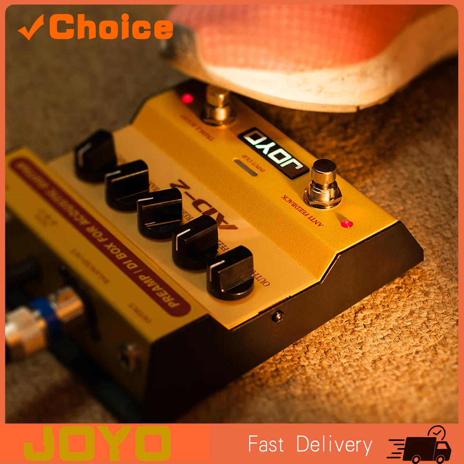 JOYO Acoustic Guitar Pedal Preamp DI Box High Sensitivity 2 Stage EQ Adjustment Knobs Effects Guitar Accessories
JOYO Acoustic Guitar Pedal Preamp DI Box High Sensitivity 2 Stage EQ Adjustment Knobs Effects Guitar Accessories