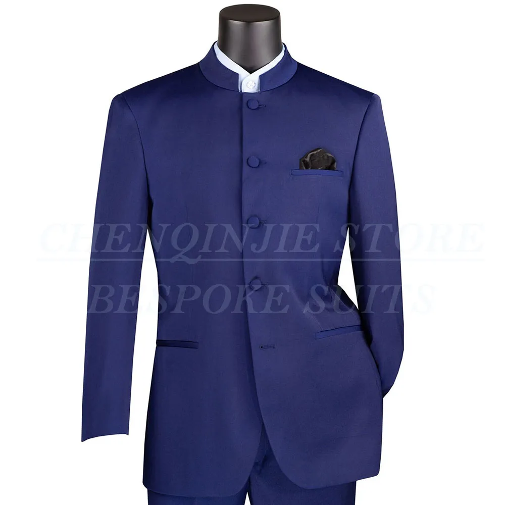 Solid Color Men's Suits Outfits Chic Single Breasted Stand Lapel Slim Fit Male Clothing Customized 2 Piece Jacket Pants Blazer
Solid Color Men's Suits Outfits Chic Single Breasted Stand Lapel Slim Fit Male Clothing Customized 2 Piece Jacket Pants Blazer