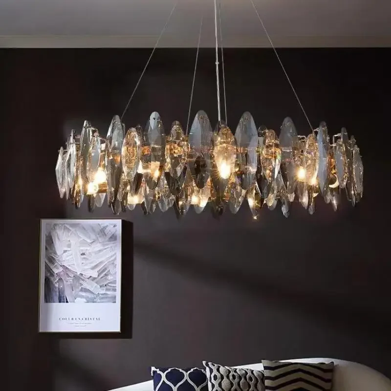 Luxury Crystal Led Living Dining Room Led Pendant Lights Villa Living Room Chandelier Luxury Style Lighting Decoration Device
Luxury Crystal Led Living Dining Room Led Pendant Lights Villa Living Room Chandelier Luxury Style Lighting Decoration Device