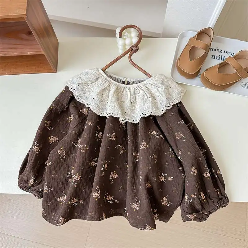 2025 Autumn New Children's Clothing Korean Edition Loose Lace Doll Collar Long Sleeve Floral Blouse for Girls
2025 Autumn New Children's Clothing Korean Edition Loose Lace Doll Collar Long Sleeve Floral Blouse for Girls