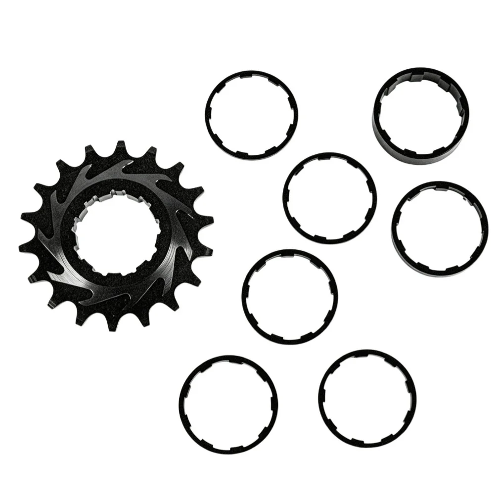 18T Freewheel Kit for MTB Single Speed Conversion with 7075 Aluminum Alloy 6061 Spacers and Compatibility for HG Hubs
18T Freewheel Kit for MTB Single Speed Conversion with 7075 Aluminum Alloy 6061 Spacers and Compatibility for HG Hubs