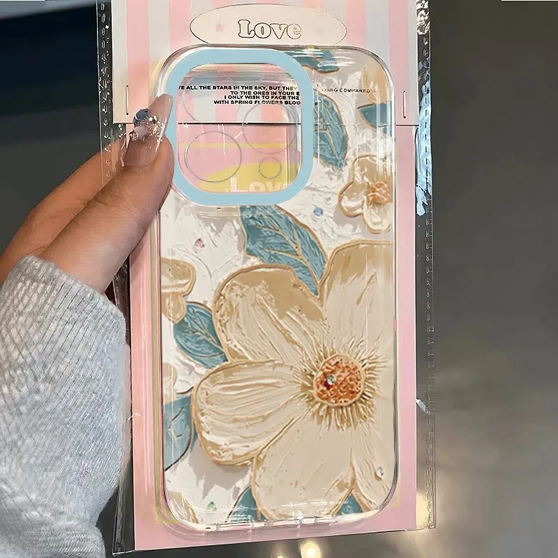 Oil Painting Flower Transparent Phone Case For iPhone 16 15 14 Pro Max 13 12 11 XS XR 7 8 Plus 16E SE 2020 Shockproof Soft Cover
Oil Painting Flower Transparent Phone Case For iPhone 16 15 14 Pro Max 13 12 11 XS XR 7 8 Plus 16E SE 2020 Shockproof Soft Cover