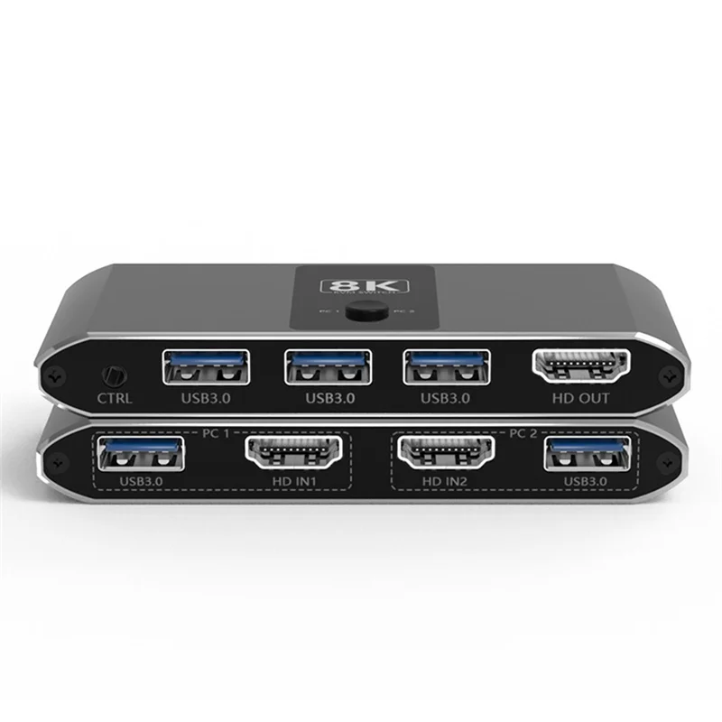KVM-переключатель 8K Сверхпрозрачный экранный переключатель, совместимый с 2 входами и 1 выходами, 4K120 Гц, переключатель линейного управления HD, простая установка
KVM-переключатель 8K Сверхпрозрачный экранный переключатель, совместимый с 2 входами и 1 выходами, 4K120 Гц, переключатель линейного управления HD, простая установка