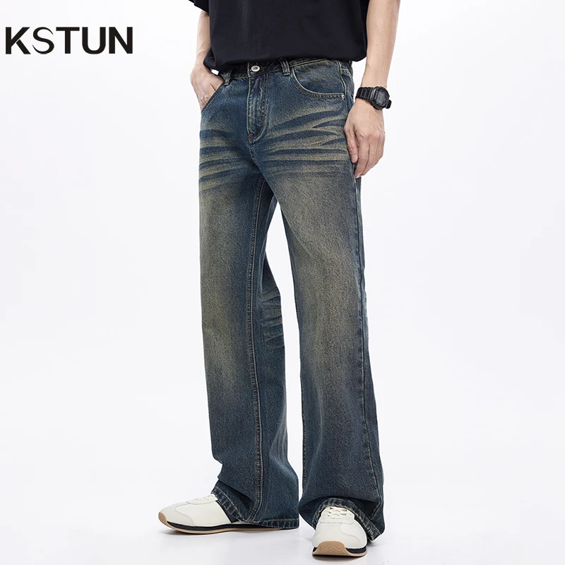 KSTUN Men's Jeans Vintage Flared Pants Kick Flare Denim Pants Bootcut Trousers Full Length Men Jeans Loose Fit Americian Style
KSTUN Men's Jeans Vintage Flared Pants Kick Flare Denim Pants Bootcut Trousers Full Length Men Jeans Loose Fit Americian Style