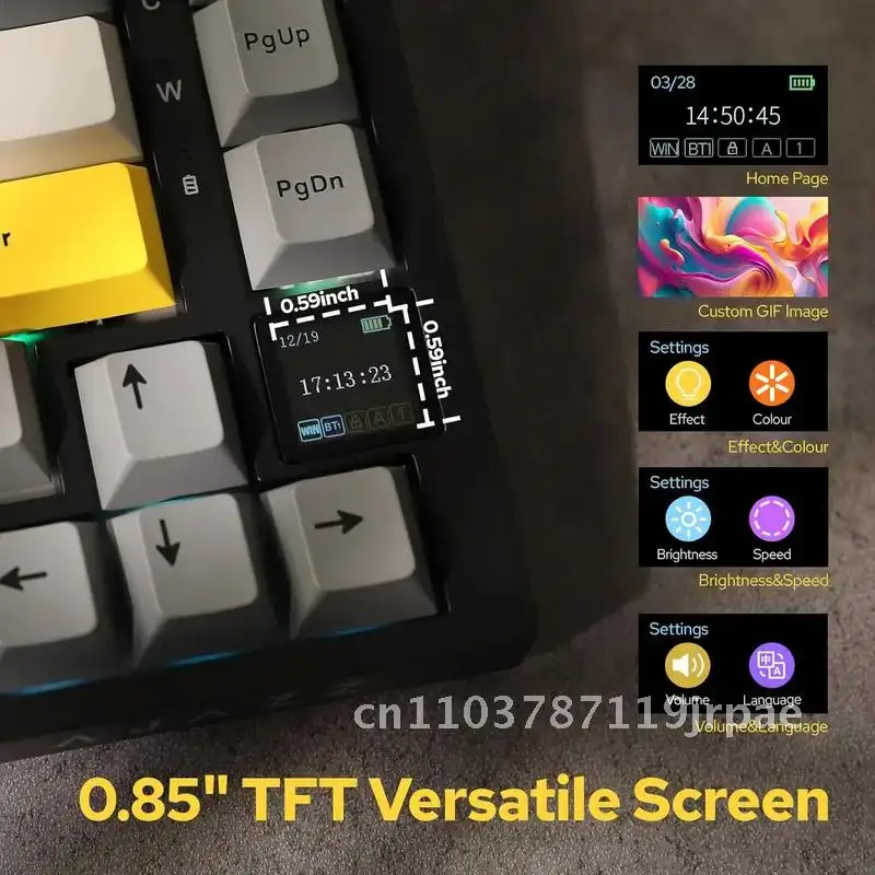 Black Jue AK820pro Mechanical Keyboard Wireless Bluetooth Three-Mode Customized 75 Hot Plug Gasket Game Side Engraved
Black Jue AK820pro Mechanical Keyboard Wireless Bluetooth Three-Mode Customized 75 Hot Plug Gasket Game Side Engraved
