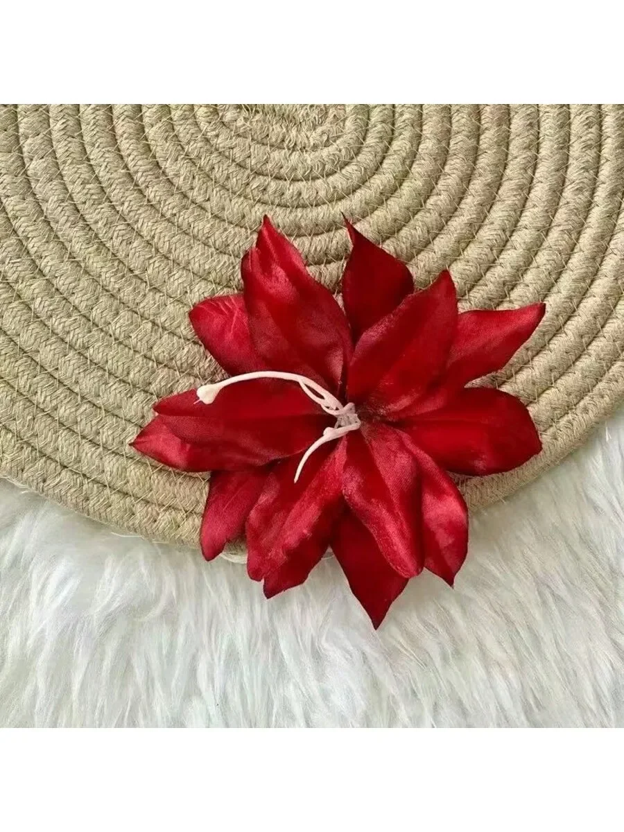 Red Faux Flower Hair Clip For Women Vacation Travel Photo Shoot Accessories
Red Faux Flower Hair Clip For Women Vacation Travel Photo Shoot Accessories
