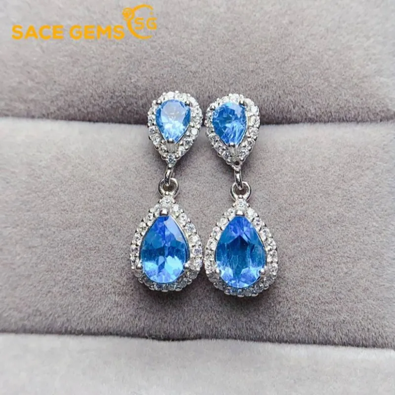SACE GEMS Fashion Drop Earrings for Women 925 Sterling Silver 6*8MM Natural Topaz Stud Earrings Wedding Party Fine Jewelry Gift
SACE GEMS Fashion Drop Earrings for Women 925 Sterling Silver 6*8MM Natural Topaz Stud Earrings Wedding Party Fine Jewelry Gift