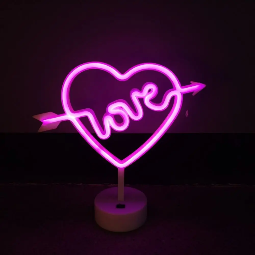 Heart Shaped Neon Light Flicker Free Battery or USB Powered Desktop Ambient Light Pink/Warm White Creative Decorative Lights
Heart Shaped Neon Light Flicker Free Battery or USB Powered Desktop Ambient Light Pink/Warm White Creative Decorative Lights