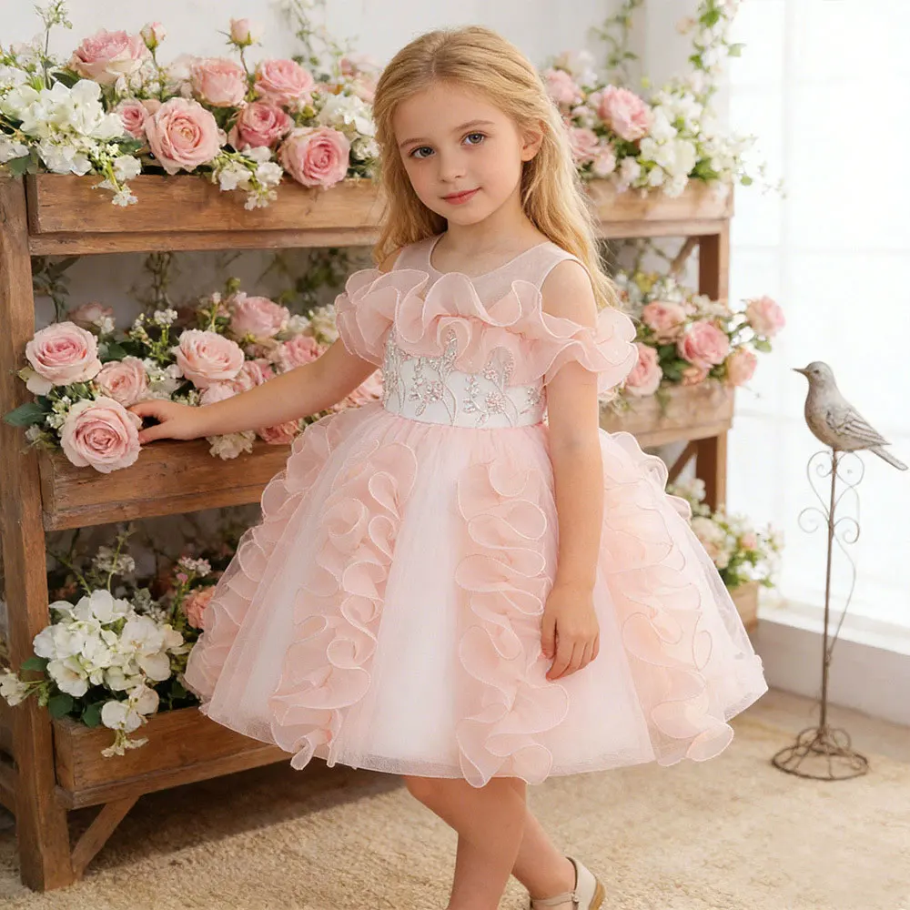 Fashion Girls Dresses for Party and Wedding Mesh Lace Flower Girl Dresses for Weddings Summer Kids Princess Dress 3-8 Years
Fashion Girls Dresses for Party and Wedding Mesh Lace Flower Girl Dresses for Weddings Summer Kids Princess Dress 3-8 Years