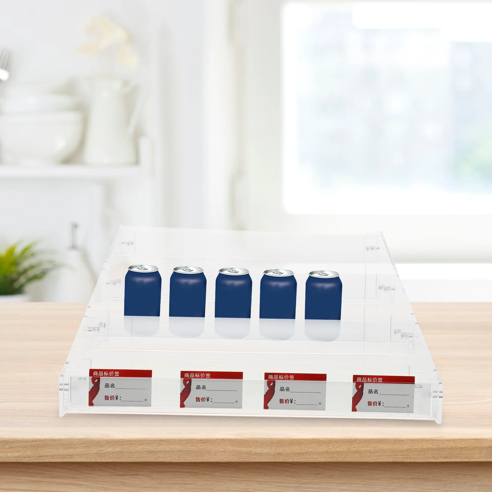 4-Tiers Product Display Rack Multi-Layer Design Beverage Display Holder for Retail Environments Space Saving Solution
4-Tiers Product Display Rack Multi-Layer Design Beverage Display Holder for Retail Environments Space Saving Solution