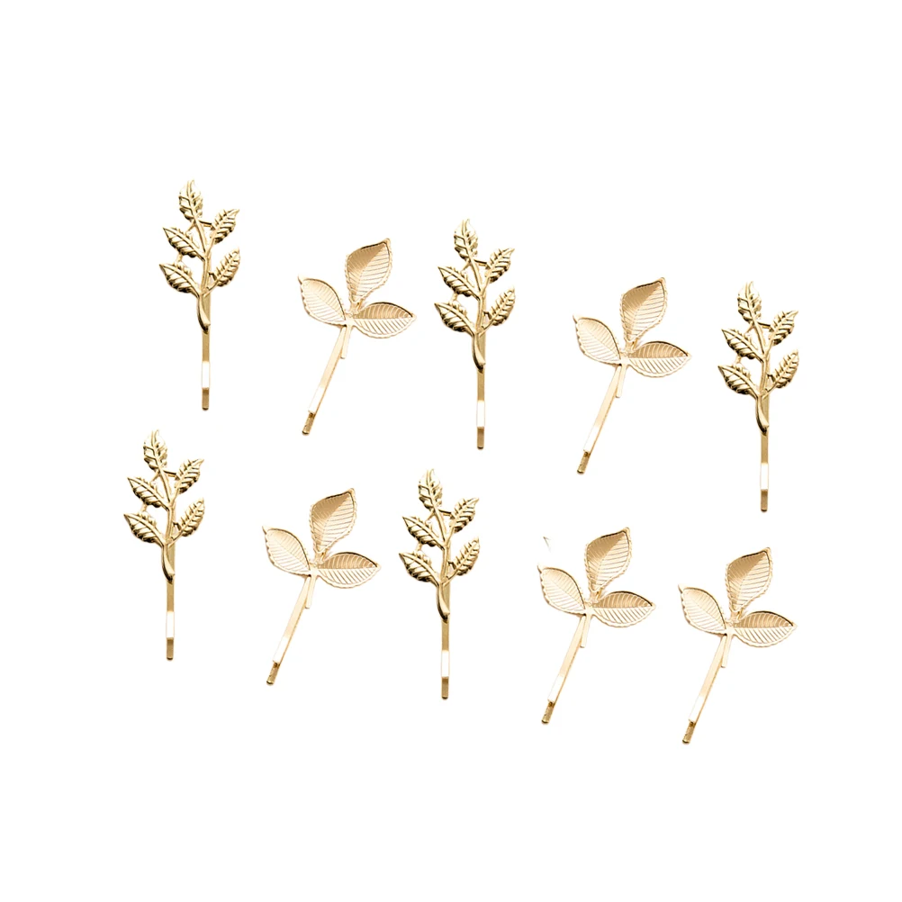 10Pcs Elegant Leaf Hair Clips Alloy Women Barrettes Creative Leaf Shaped Hairpins for Wedding Party Photography
10Pcs Elegant Leaf Hair Clips Alloy Women Barrettes Creative Leaf Shaped Hairpins for Wedding Party Photography