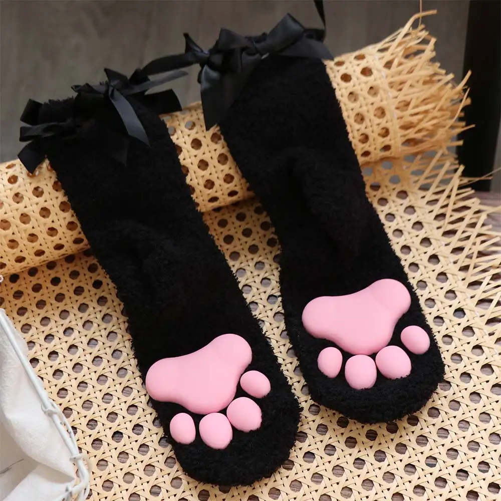 Cute Coral Velvet Cat Paw Socks Paw Pads Kitten Claw 3D Cat Paw Socks Cold-proof Sleep Sock Bowknot Warm Socks Winter Wear
Cute Coral Velvet Cat Paw Socks Paw Pads Kitten Claw 3D Cat Paw Socks Cold-proof Sleep Sock Bowknot Warm Socks Winter Wear