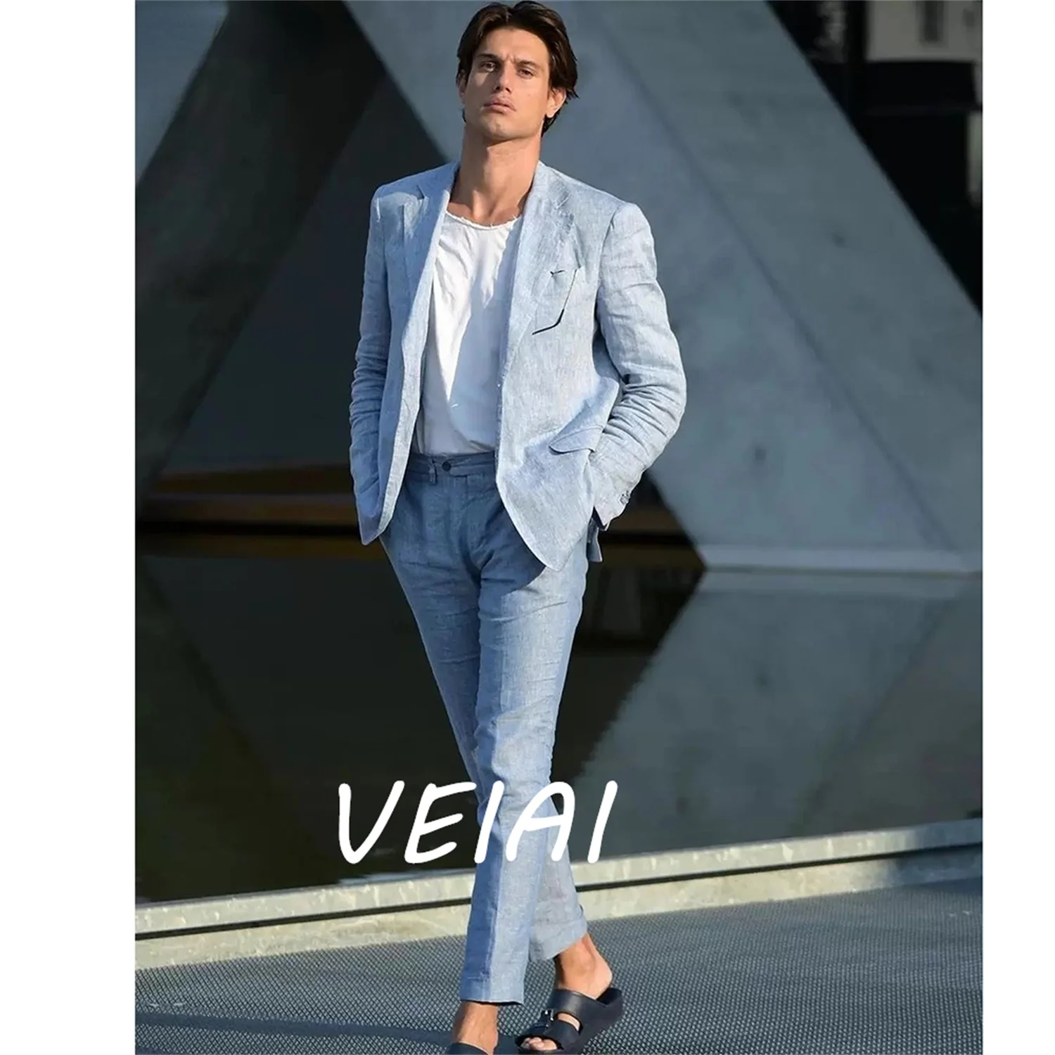 CustomizedMen Suit Blue Linen Summer Men Suits 2 Pcs Notch Lapel One Button Travel Beach Blazer Jacket Tuxedos Pant Slim Fit Cos
CustomizedMen Suit Blue Linen Summer Men Suits 2 Pcs Notch Lapel One Button Travel Beach Blazer Jacket Tuxedos Pant Slim Fit Cos