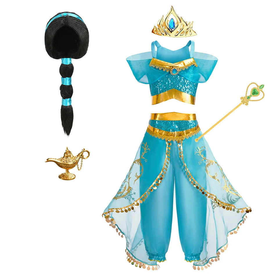 Children Aladdin Dress Up Christmas Luxury Gown Set Little Girls Arabian Princess Cosplay Dress Performance Off Shoulder Clothes
Children Aladdin Dress Up Christmas Luxury Gown Set Little Girls Arabian Princess Cosplay Dress Performance Off Shoulder Clothes
