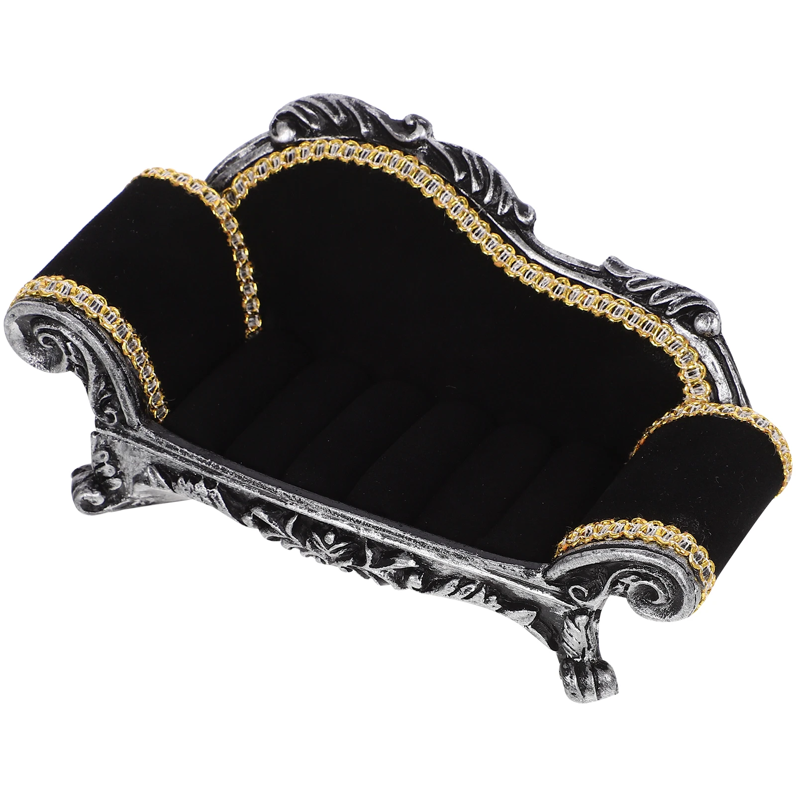 Sofa Jewelry Rack Black Ring Earring Stand Display Organizer Box Flannel Storage Small Decorative Practical
Sofa Jewelry Rack Black Ring Earring Stand Display Organizer Box Flannel Storage Small Decorative Practical