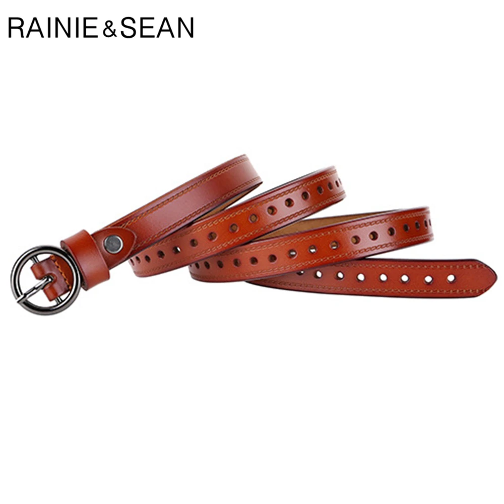 RAINIE SEAN Brown Waist Belts Women Genuine Leather Pin Buckle Belt with Holes Real Leather Cowskin Red Waist Belts for Jeans 
RAINIE SEAN Brown Waist Belts Women Genuine Leather Pin Buckle Belt with Holes Real Leather Cowskin Red Waist Belts for Jeans