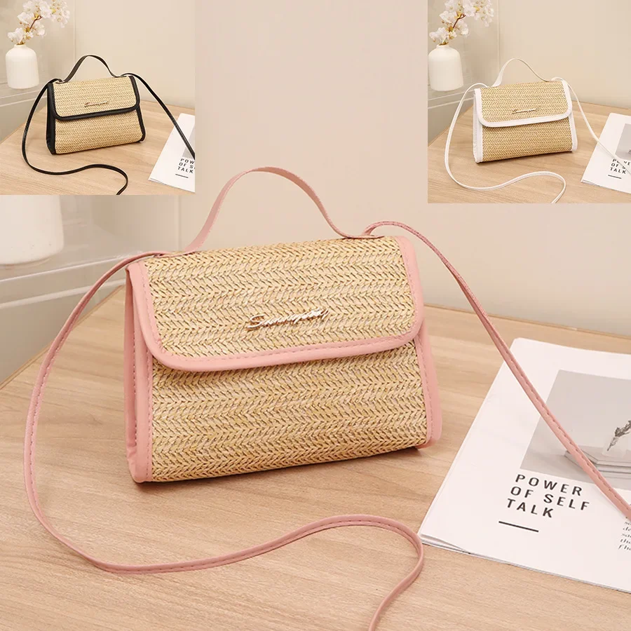 Fashion niche single shoulder messenger bag straw woven bag trendy versatile commuter bag hand-woven small square bag
Fashion niche single shoulder messenger bag straw woven bag trendy versatile commuter bag hand-woven small square bag