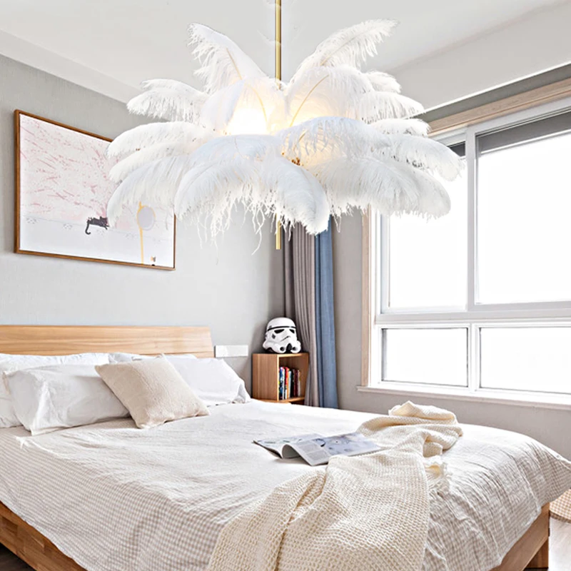 SANDYHA Postmodern Chandelier Luxury Ostrich Feather Decoration De Techo Colgante Para Princess Bedroom Restaurant Living Room
SANDYHA Postmodern Chandelier Luxury Ostrich Feather Decoration De Techo Colgante Para Princess Bedroom Restaurant Living Room