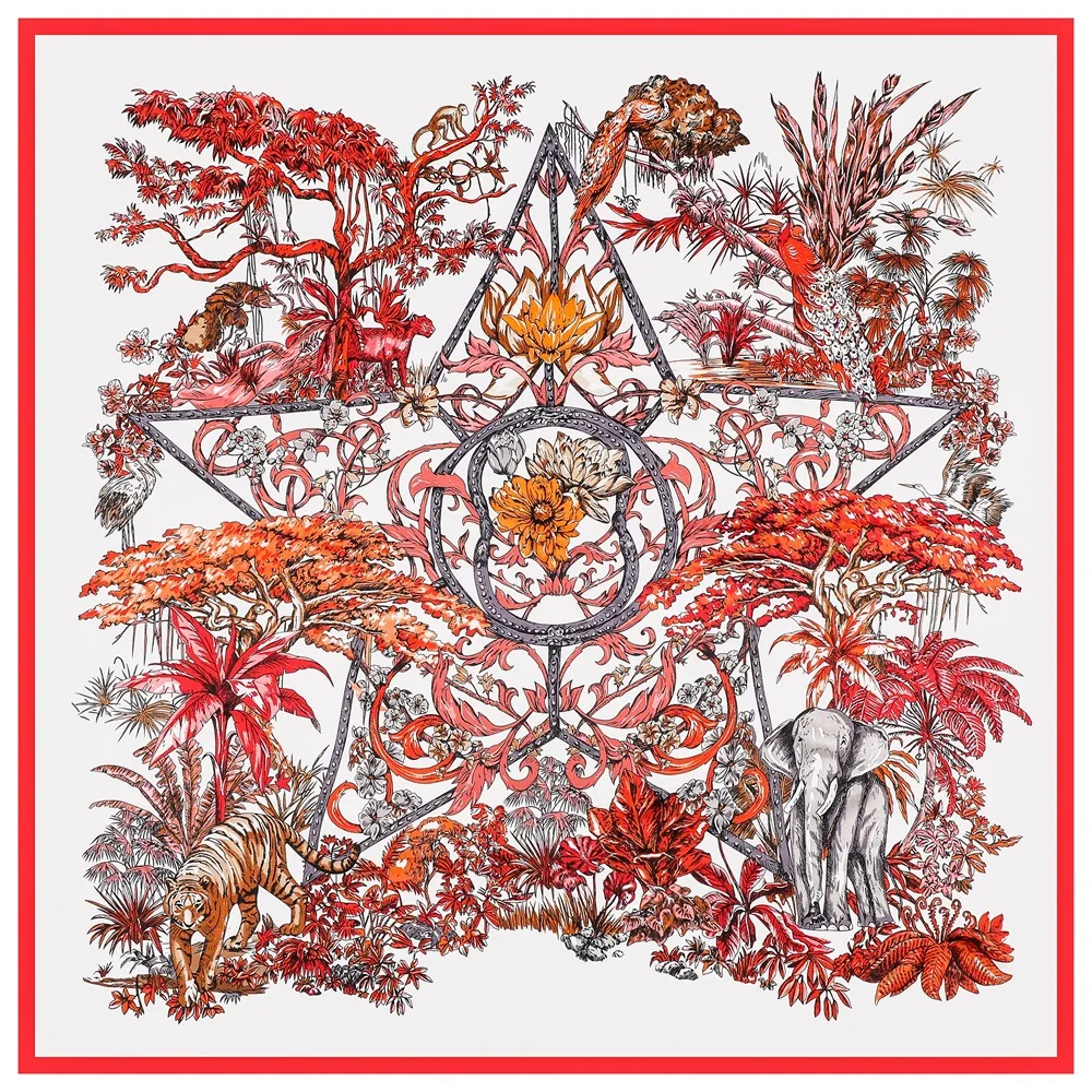 130cm Plant Jungle Print Fashionable All-match Twill Shawl Large Square Scarf Bandana Echarpe Kerchief Hijab
130cm Plant Jungle Print Fashionable All-match Twill Shawl Large Square Scarf Bandana Echarpe Kerchief Hijab