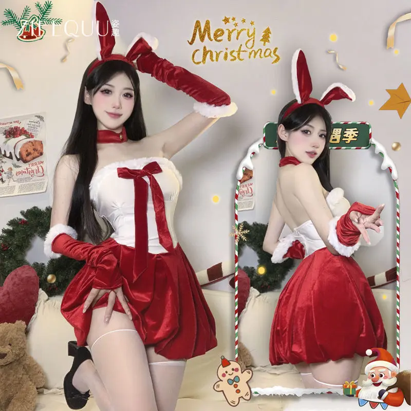 Golden Velvet Christmas Sexy Rabbit Girl Set Christmas Battle Dress Stage Outfit Lolita Dress Sexy Uniform Cosplay Costume
Golden Velvet Christmas Sexy Rabbit Girl Set Christmas Battle Dress Stage Outfit Lolita Dress Sexy Uniform Cosplay Costume
