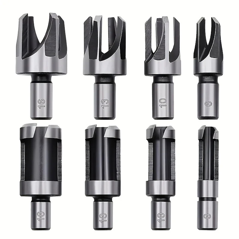 4pc round Handle Barrel/claw Type Wooden Plug Drill Woodworking Hole Opener Reaming Drill Bit Removal Tool Cutting Tool Set
4pc round Handle Barrel/claw Type Wooden Plug Drill Woodworking Hole Opener Reaming Drill Bit Removal Tool Cutting Tool Set