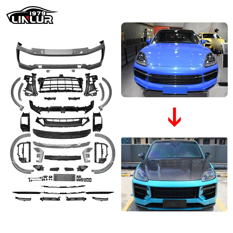 2018-2023 9Y0.1 Обновление переднего бампера и фары до 2024 9Y0.2 Turbo GT Style Body Kit для Porsche Cayenne Bodykit
2018-2023 9Y0.1 Обновление переднего бампера и фары до 2024 9Y0.2 Turbo GT Style Body Kit для Porsche Cayenne Bodykit
