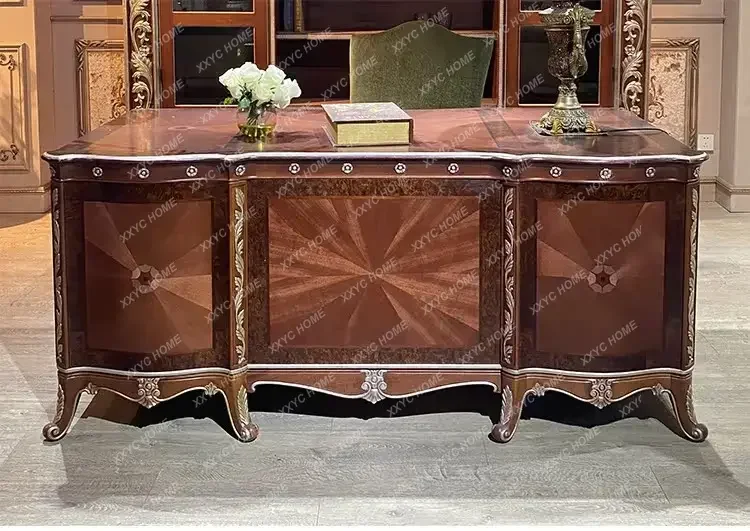 Classical Solid Wood Carving Flower Dabantai Villa Large Apartment Veneer Parquet Office Bookcase Desk
Classical Solid Wood Carving Flower Dabantai Villa Large Apartment Veneer Parquet Office Bookcase Desk