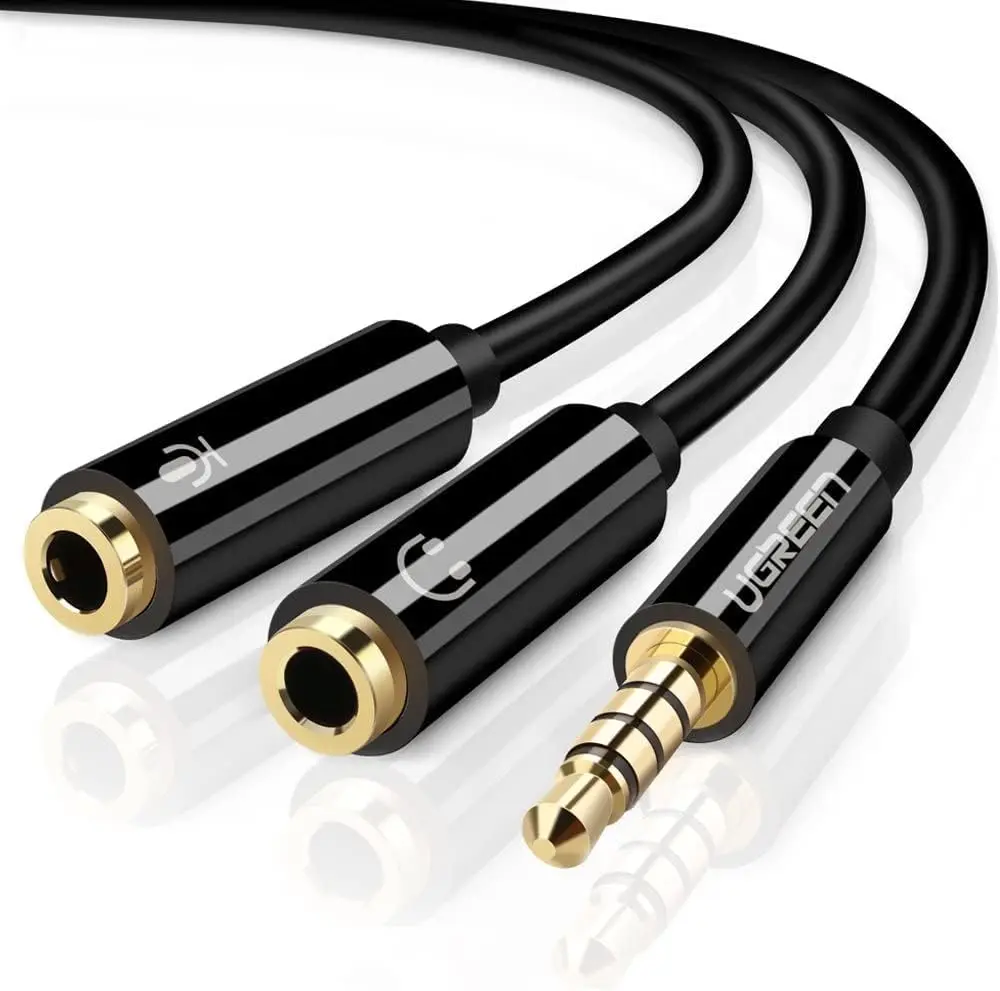 UGREEN Headphone Splitter 3.5mm 4 Pole TRRS Audio Splitter Mic Y Headset Splitter Stereo Separate Jack
UGREEN Headphone Splitter 3.5mm 4 Pole TRRS Audio Splitter Mic Y Headset Splitter Stereo Separate Jack