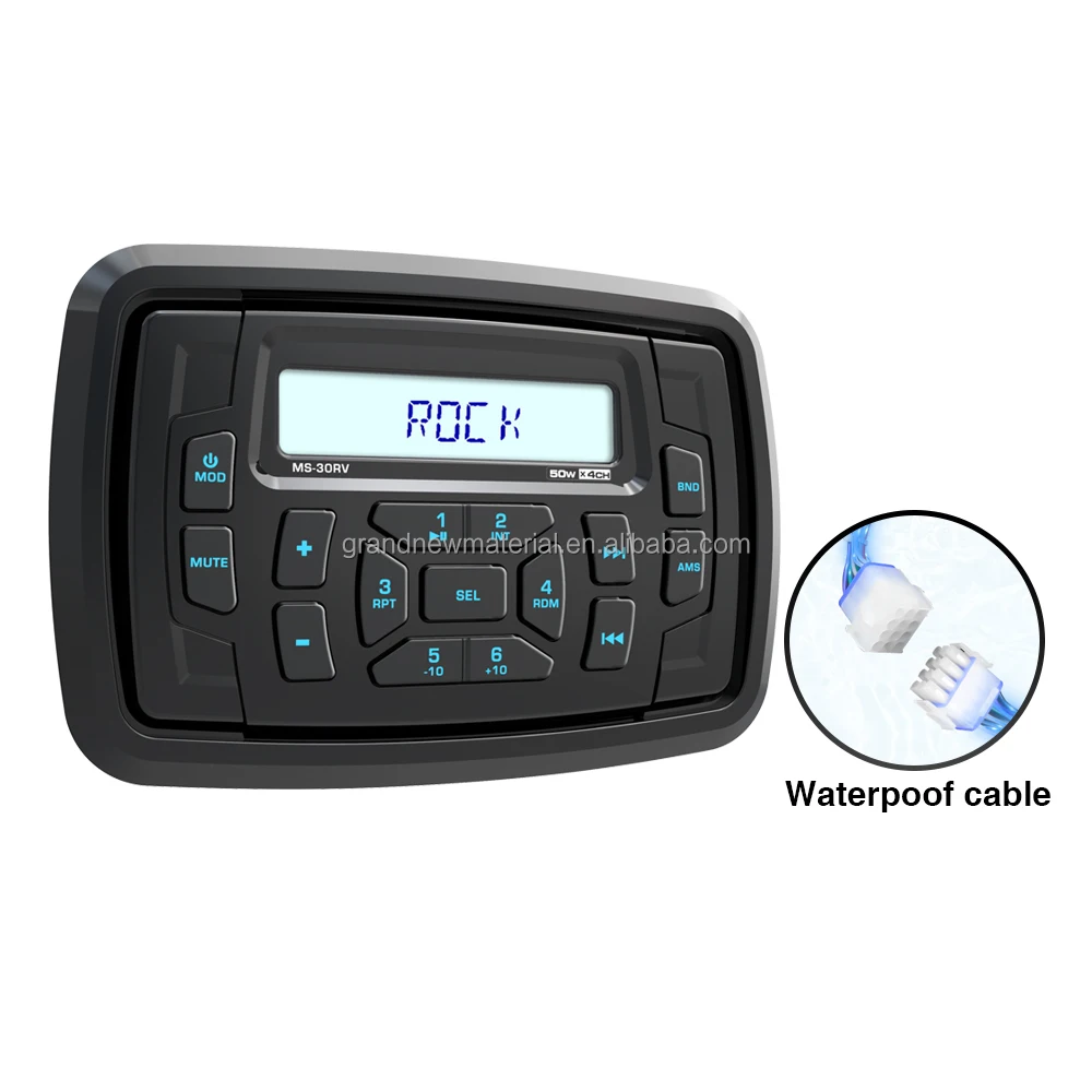 Marine Waterproof IPX5 for Boat RV ATV SUV BT5.0 USB AUX in Marine Radio USB Port Colorful Light
Marine Waterproof IPX5 for Boat RV ATV SUV BT5.0 USB AUX in Marine Radio USB Port Colorful Light