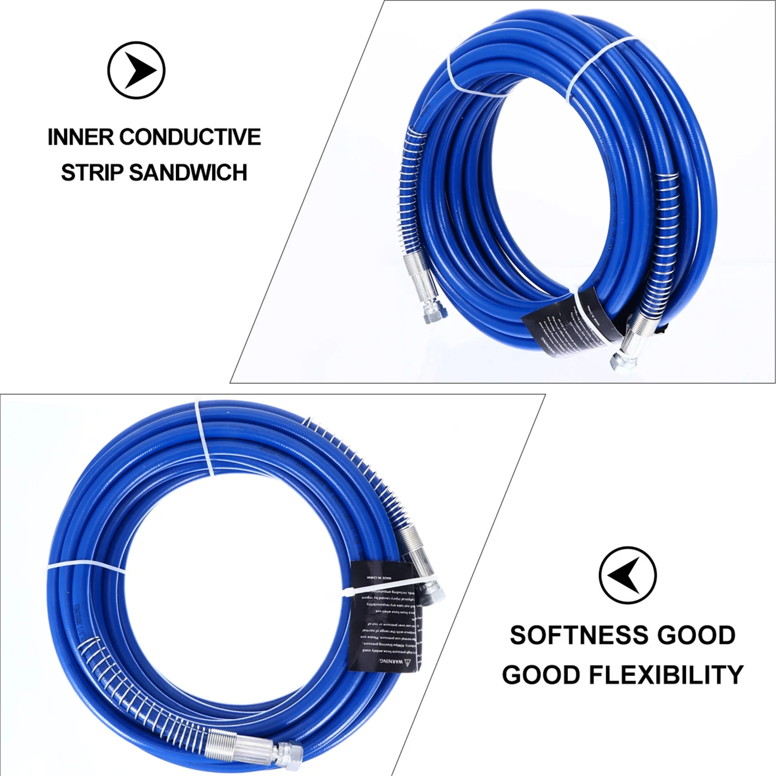 1/4 Inch 3300Psi Airless Paint Hose High Pressure Spray Tube For Painting Machine Lightweight Flexible With Inner Conductive
1/4 Inch 3300Psi Airless Paint Hose High Pressure Spray Tube For Painting Machine Lightweight Flexible With Inner Conductive