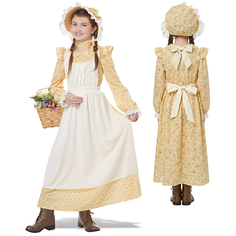 American Frontier Pioneer Girl Halloween Fancy Dress Up Child Colonial Villager Boy Costume
American Frontier Pioneer Girl Halloween Fancy Dress Up Child Colonial Villager Boy Costume