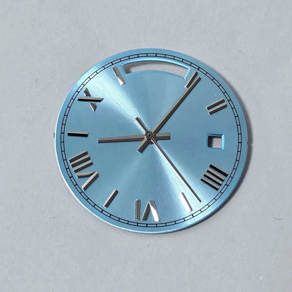 1pc 30.8MM Dual Calendar Sun-Pattern Watch Dial/ Silver Roman Numerals Time Marker +Rail Dial / Baton Hands for 8285 Movement
1pc 30.8MM Dual Calendar Sun-Pattern Watch Dial/ Silver Roman Numerals Time Marker +Rail Dial / Baton Hands for 8285 Movement