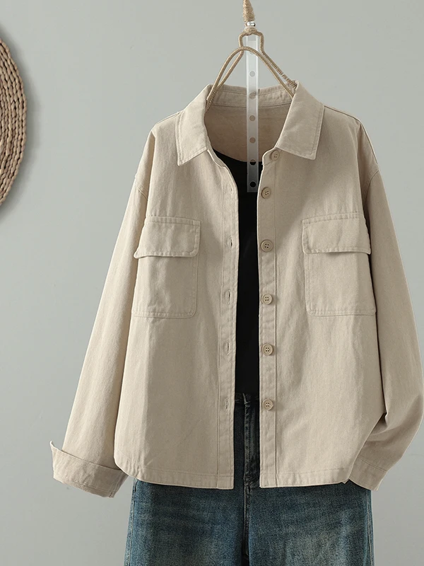 Аутентичная хлопковая женская длинная све, свободная повседневная рабочая одежда, тонкая верхняя одежда, корейский дизайн, чувственная обычная посадка на пуговицах
Аутентичная хлопковая женская длинная све, свободная повседневная рабочая одежда, тонкая верхняя одежда, корейский дизайн, чувственная обычная посадка на пуговицах