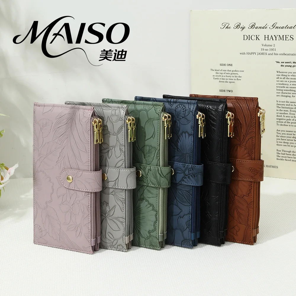 PU leather RFID long-style women's wallet, foldable, embossed, multi-slot storage, multi-locking fastening, business handbag
PU leather RFID long-style women's wallet, foldable, embossed, multi-slot storage, multi-locking fastening, business handbag