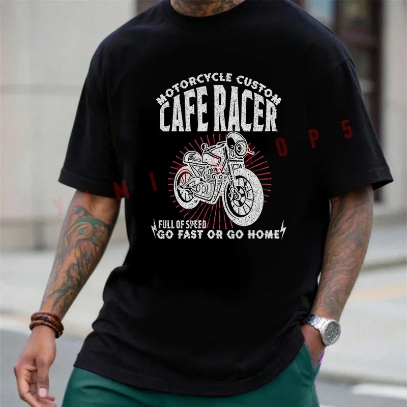 Motor Cycle Custom Cafe Racer Full Speed Go Fast Or Go Home Men T-Shirt Cotton O-neck Short Sleeve Fashion Hip Hop Top Tees
Motor Cycle Custom Cafe Racer Full Speed Go Fast Or Go Home Men T-Shirt Cotton O-neck Short Sleeve Fashion Hip Hop Top Tees