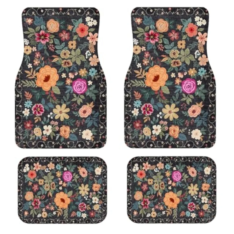 Premium Linen Boho Car Floor Mats Full Set Pattern Car Decor for Women, Men Waterproof All-Weather Universal Fit for SUV, Sedan
Premium Linen Boho Car Floor Mats Full Set Pattern Car Decor for Women, Men Waterproof All-Weather Universal Fit for SUV, Sedan