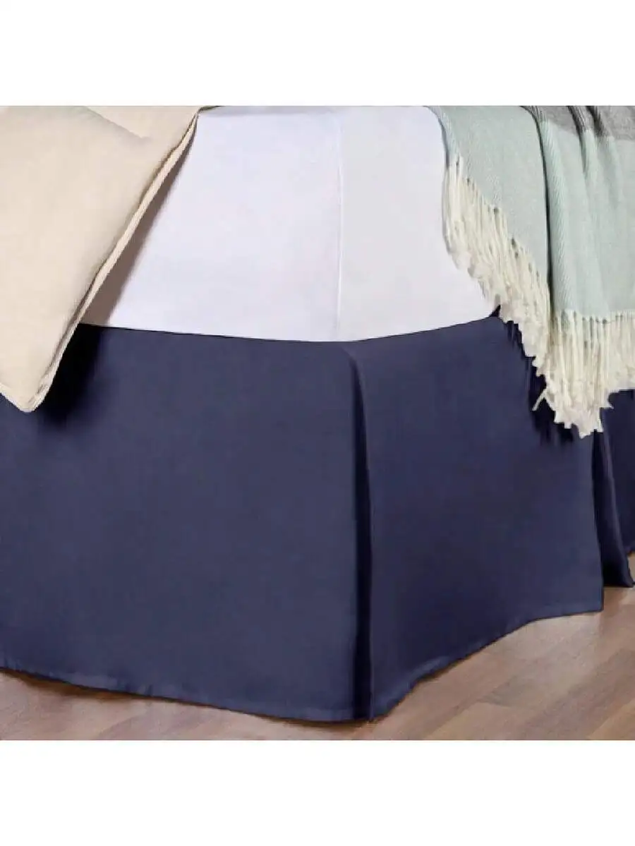 100% Combed Cotton Bed Skirt 15 Inch Drop Pleated Split Corners Blue Queen
100% Combed Cotton Bed Skirt 15 Inch Drop Pleated Split Corners Blue Queen