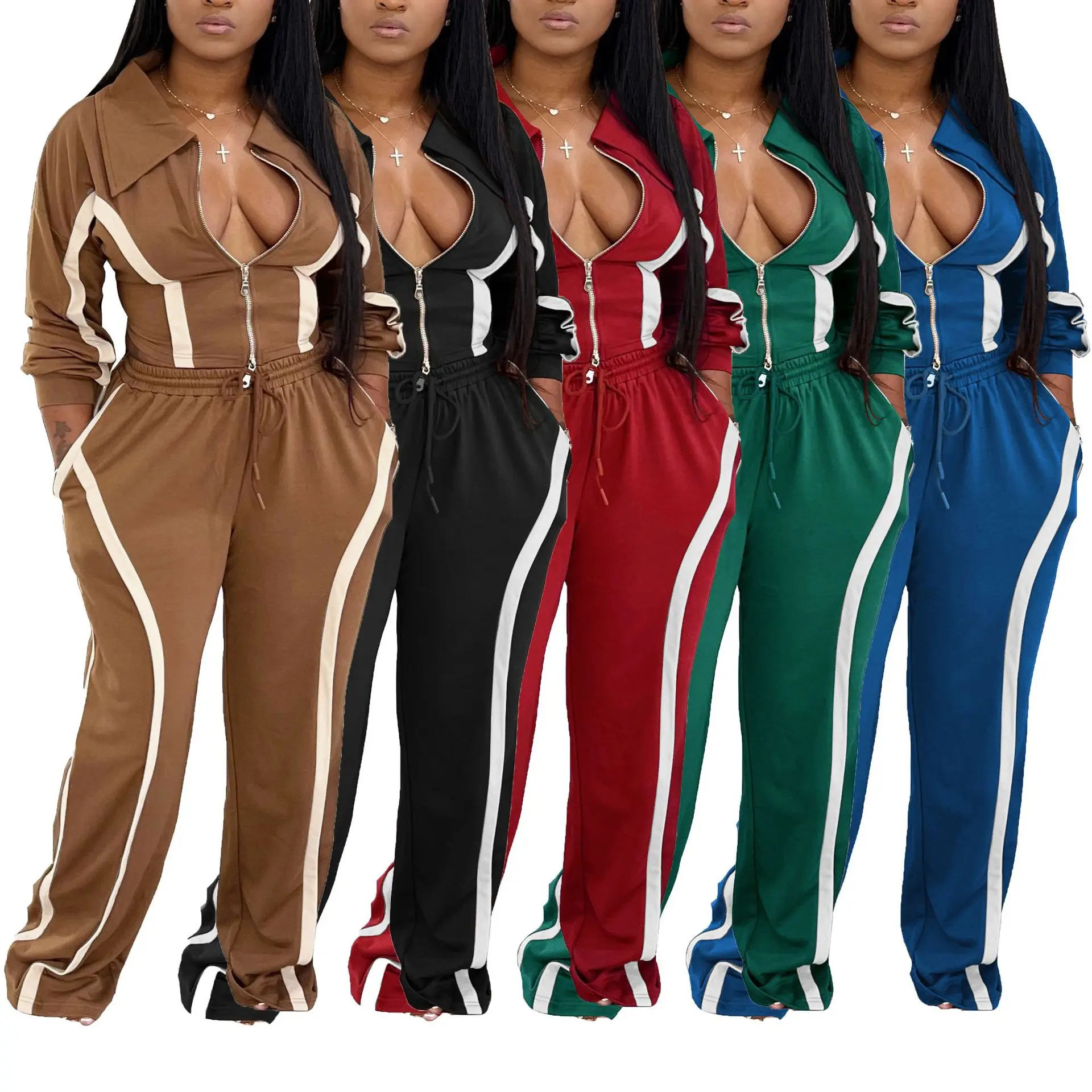 2026 Autumn Winter New Striped Long Sleeve Cardigan Jacket Straight Trousers Two Piece Set Casual Ladies Suit Available
2026 Autumn Winter New Striped Long Sleeve Cardigan Jacket Straight Trousers Two Piece Set Casual Ladies Suit Available
