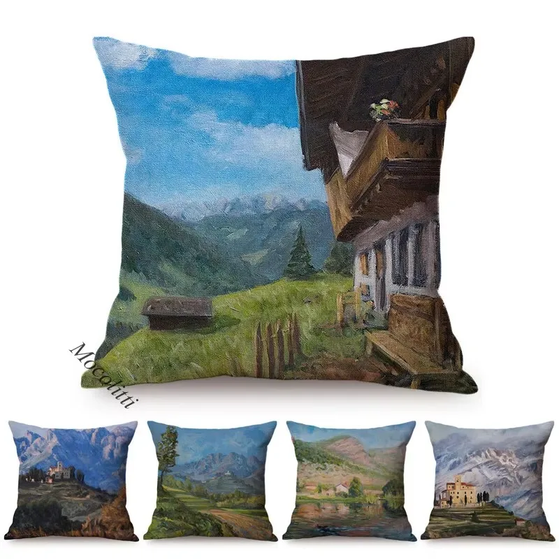 Famous Oil Painting Country Landscape Decorative Throw Pillow Case Pastoral Scenery Design Linen Square Cushion Cover cojines
Famous Oil Painting Country Landscape Decorative Throw Pillow Case Pastoral Scenery Design Linen Square Cushion Cover cojines