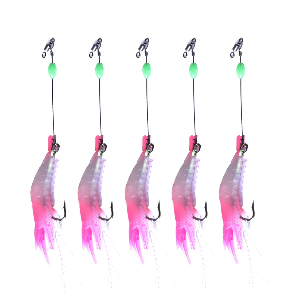 5 pcs Soft Shrimp Fishing Lures Reusable EcoFriendly Material Vivid LifeLike Design Luminous Bait Hook Kit Fish Tackle
5 pcs Soft Shrimp Fishing Lures Reusable EcoFriendly Material Vivid LifeLike Design Luminous Bait Hook Kit Fish Tackle