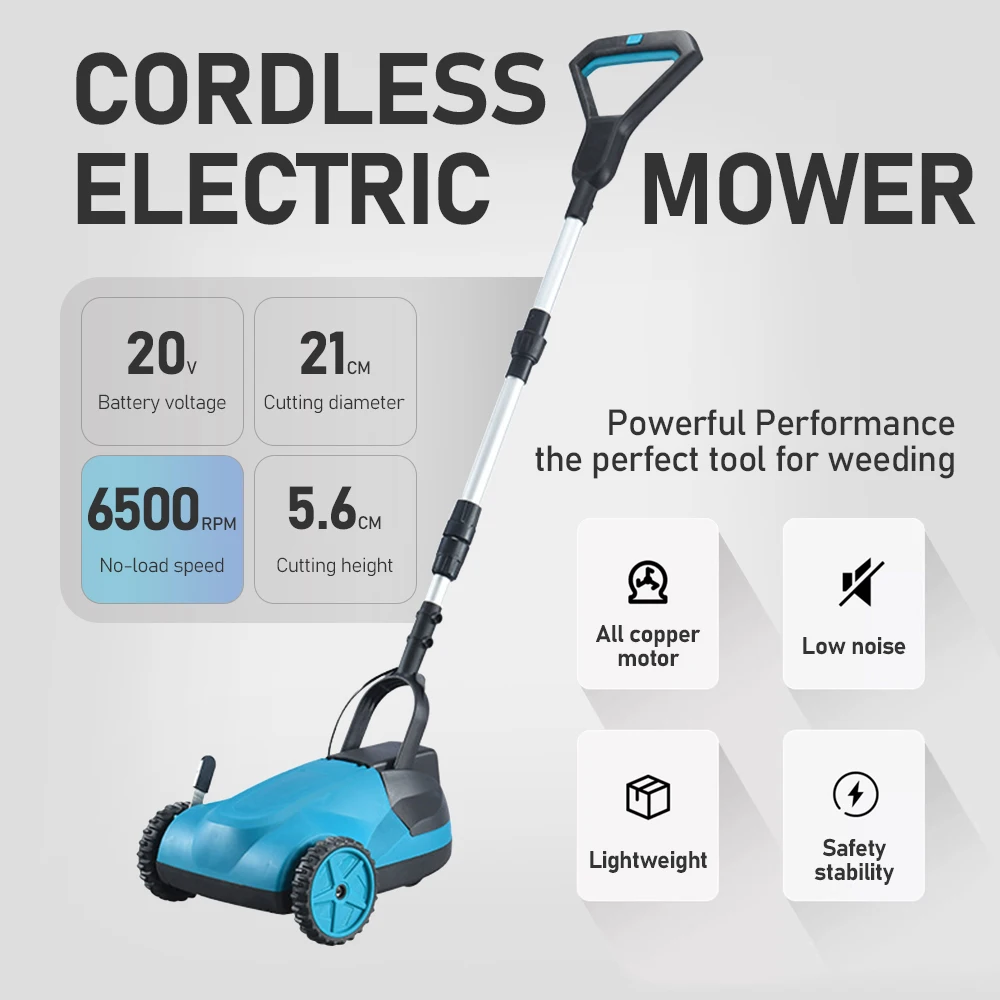 Adjustable Height Cordless Lawn Mower Lithium Hand Push Grass Cutter with Safety Design for Home Yard & Lawn Care
Adjustable Height Cordless Lawn Mower Lithium Hand Push Grass Cutter with Safety Design for Home Yard & Lawn Care
