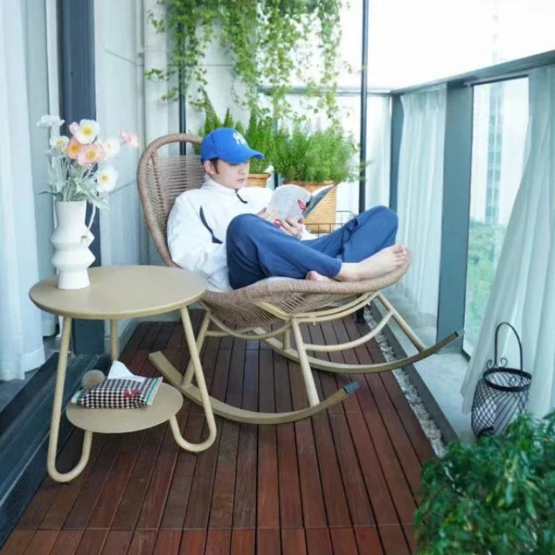 Design Modern Recliner Chair Outdoor Garden balcony rattan Floor Rocking Chair single Chaise Sedie Da Soggiorno Home furniture
Design Modern Recliner Chair Outdoor Garden balcony rattan Floor Rocking Chair single Chaise Sedie Da Soggiorno Home furniture