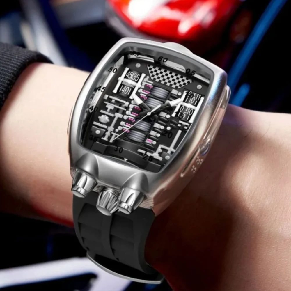 Hollow Design Quartz Watch Mens Special Creative Alien Y2k Transparent Unique Case Shape Design Fashion Men Watch AAA Clock
Hollow Design Quartz Watch Mens Special Creative Alien Y2k Transparent Unique Case Shape Design Fashion Men Watch AAA Clock