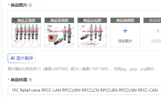 1PC Relief valve RPCC-LAN RPCCLWN RPCCLCN RPCCLBN RPCCLNN RPCC-CAN