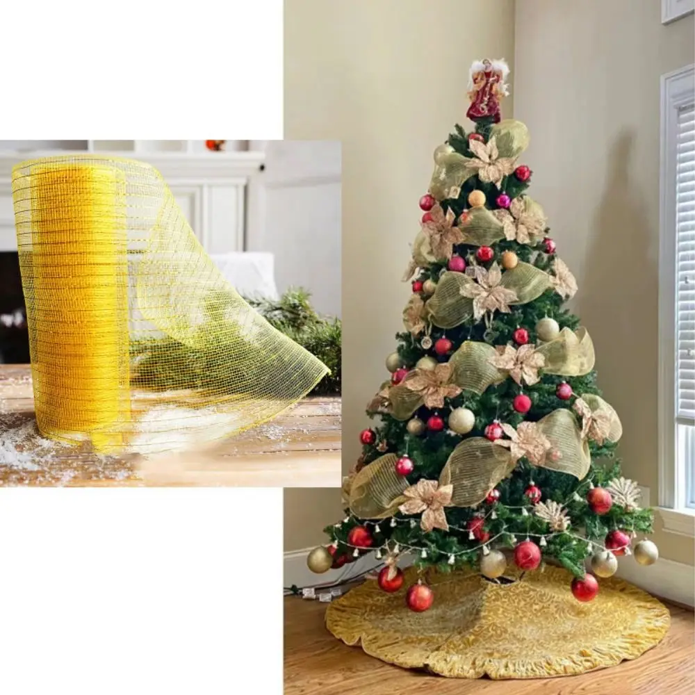 Shiny Christmas Decoration Mesh Ribbon 26cm Colorful Xmas Tree Ribbon DIY Craft Flexible Christmas Wrapping Ribbon
Shiny Christmas Decoration Mesh Ribbon 26cm Colorful Xmas Tree Ribbon DIY Craft Flexible Christmas Wrapping Ribbon
