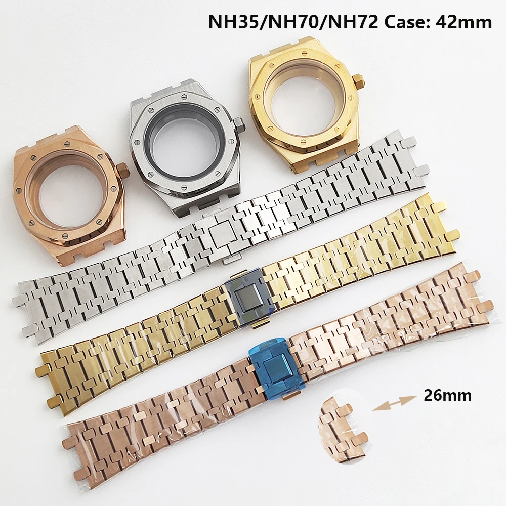 NH70/NH72 42mm watch Case 31.8mm Dial Sapphire mirror surface Stainless Case Bracelet for NH70 NH72 movement watch accessories
NH70/NH72 42mm watch Case 31.8mm Dial Sapphire mirror surface Stainless Case Bracelet for NH70 NH72 movement watch accessories