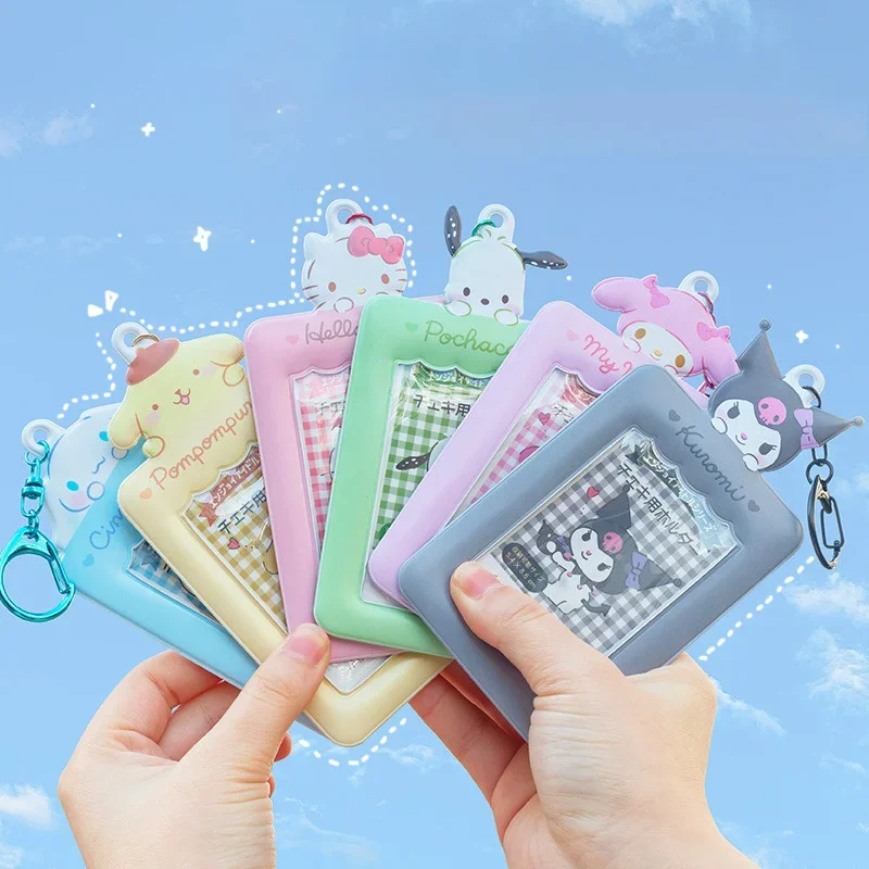 Kawaii Cartoon Hello Kitty Keychain My Melody Photo Card Kuromi Cinnamoroll Card Holder Pendant Student Stationery Girls Gifts
Kawaii Cartoon Hello Kitty Keychain My Melody Photo Card Kuromi Cinnamoroll Card Holder Pendant Student Stationery Girls Gifts