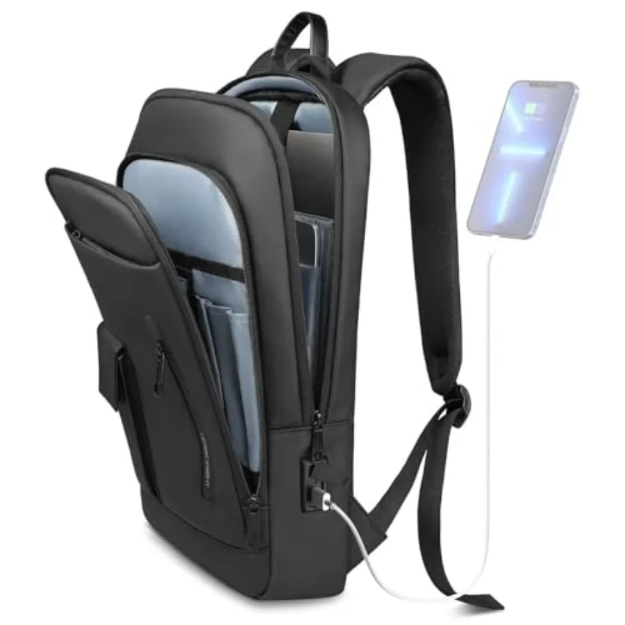 Slim Laptop Backpack for Men, Busess Backpack with USB Chargg Port, Lightweight Travel Backpack, Water Resistant Small Computer
Slim Laptop Backpack for Men, Busess Backpack with USB Chargg Port, Lightweight Travel Backpack, Water Resistant Small Computer