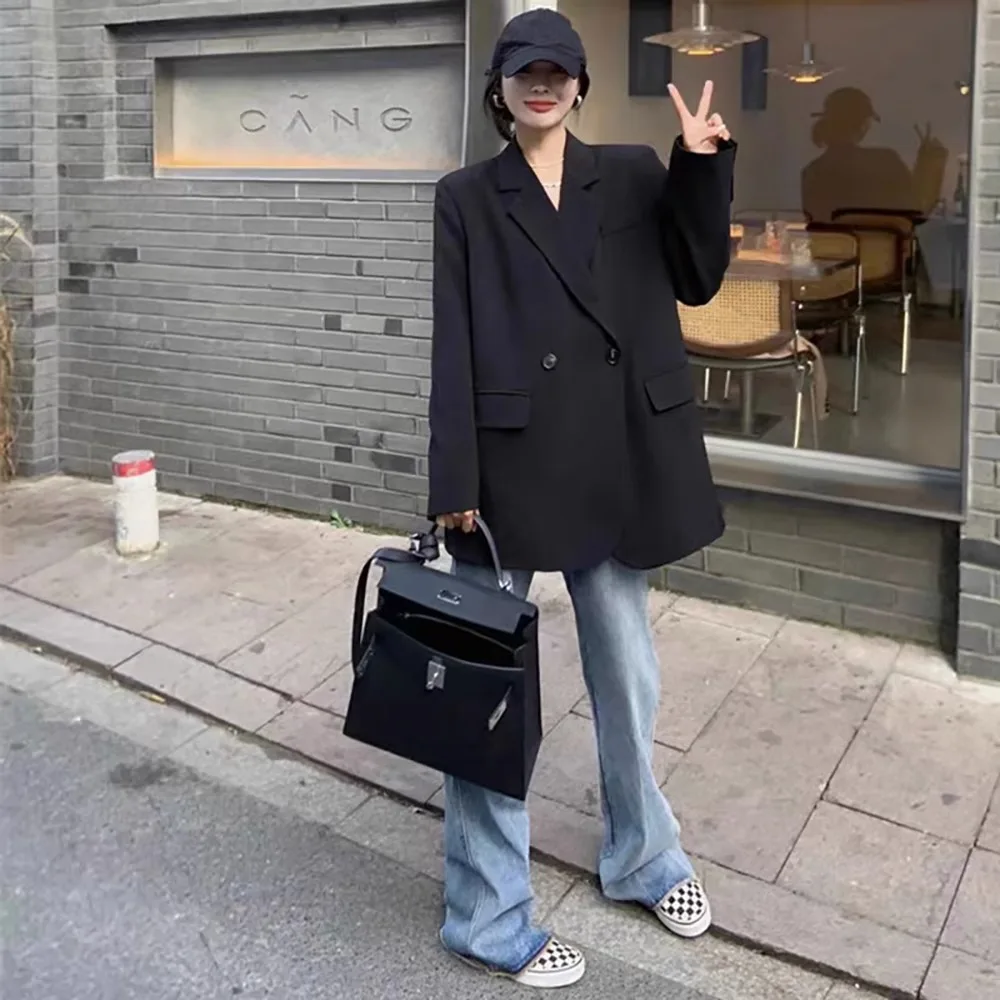 Black suit jacket for women with a sense of luxury 2025 Spring and Autumn new loose and casual silhouette small suit
Black suit jacket for women with a sense of luxury 2025 Spring and Autumn new loose and casual silhouette small suit