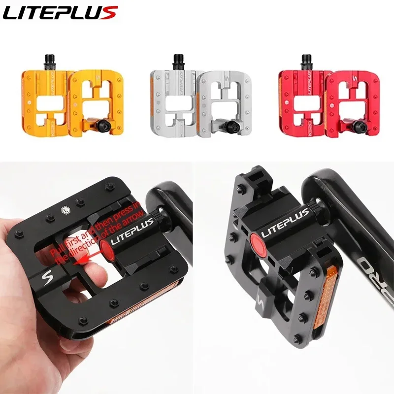 Liteplus bicycle pedal solid aluminum alloy fast folding bicycle pedal Bmx bicycle folding pedal bicycle parts
Liteplus bicycle pedal solid aluminum alloy fast folding bicycle pedal Bmx bicycle folding pedal bicycle parts